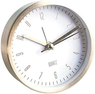 GagalU Reloj despertador para niños, sensible a la presión, mesa de escritorio, simple, oro rosa, moderno, portátil, vintage, despertador para