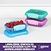 Sistema Lunch Collection Food Storage Containers, 6.7 oz./0.2 L, Pink/Green/Blue, 3 Count