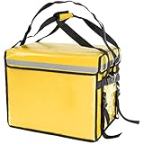 PrixPrime - Bolsa isotérmica 44 x 39 x 34 cm para Reparto de Comida a Domicilio Color Amarillo