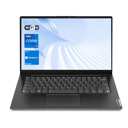 Image of Lenovo V14 Laptop for 2025-2026 Student Home Business, Intel Core i7-13620H, 14" FHD Anti-Glare, 40GB RAM, 1TB SSD, Webcam, HDMI, Type-C, Wi-Fi 6, Windows 11 Home, Black, Compact and Portable PC