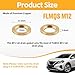 FLMQS 15 PCS Oil Drain Plug Gasket, 12mm Premium Copper Crush Washer Oil Sealing Gaskets, Automotive Replacement Drain Plug Gaskets Only Replace FLMQS M12 Oil Drain Plug (FLMQS-M12-15PCS)