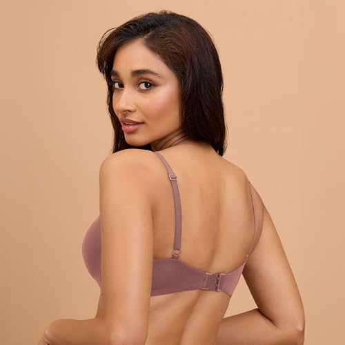 Image of Nykd (NYB013) Ultra Soft Modal Fabric Lightly Padded & Non Wired Tshirt Bra for Women | Seamless Neckline with Comfortable, Soft & Non Slip Shoulder Strap