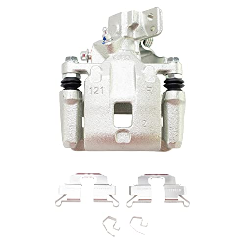 Image of TRQ Rear Brake Pad and Rotor Set Ceramic Solid Rotors Calipers