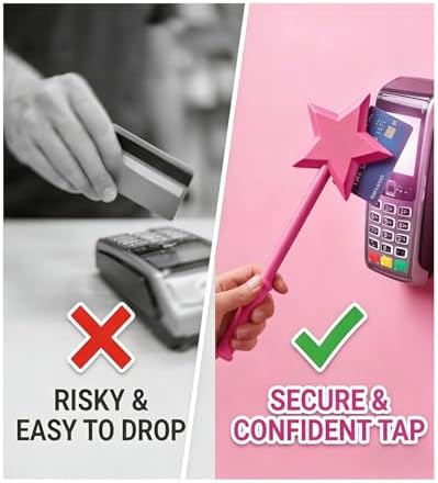 Orgone Credit Card Wand Tap to Pay Wand, 3D Magic Debit Credit Card Magic Print Wands Holder for Easy Checkout Fun Gift Contactless Payment for Lovers (C) - 3