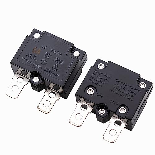 weelye 2Pcs 5A 125/250Vac 50Vdc Automatic Reset Relay Thermal Switch Circuit Breaker Current Overload Protector for Children Riding Electric Car Accessories