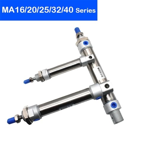 Vérin pneumatique double effet MA20 course 100mm en acier inoxydable - 4