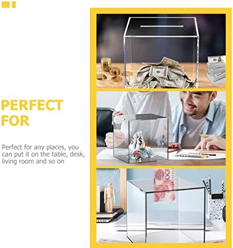 Toyvian Clear Piggy Bank Acrylic Money Bank Transparent Saving Coin Cash Pot Cash Container for Kids Boys Girls Adults, Personal Money Piggy Bank for Adults Kids Birthday Gifts