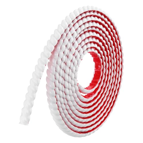 sourcing map Peel and Stick Molding Trim for Walls 0.8 x 16 ft Flexible Molding Trim Self-Adhesive Wall Paneling Strips Wallpaper Border for DIY Floor Wall Baseboard, White