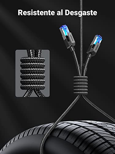 Miniatura 5 de Ugreen Cable De Red Ethernet Cat 8 Lan 40gbps 2000mhz Trenzado Con Conector Rj45, Compatible Con Steam Deck Ps5 Ps4 Xbox X S Pc Tv Box Router Servidor Nas, 2 Metros