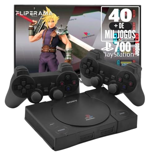 Console Retrô PSX com 40 mil jogos + 2 Controles diversos Games e...
