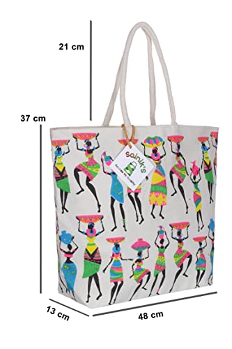 Image of SAINIK'S - ACCESS TO QUALITY Tote Bags for Women with Zip, College Bag for Girls, Tote Bag for Traveling & Daily Use | Gifts for Women -