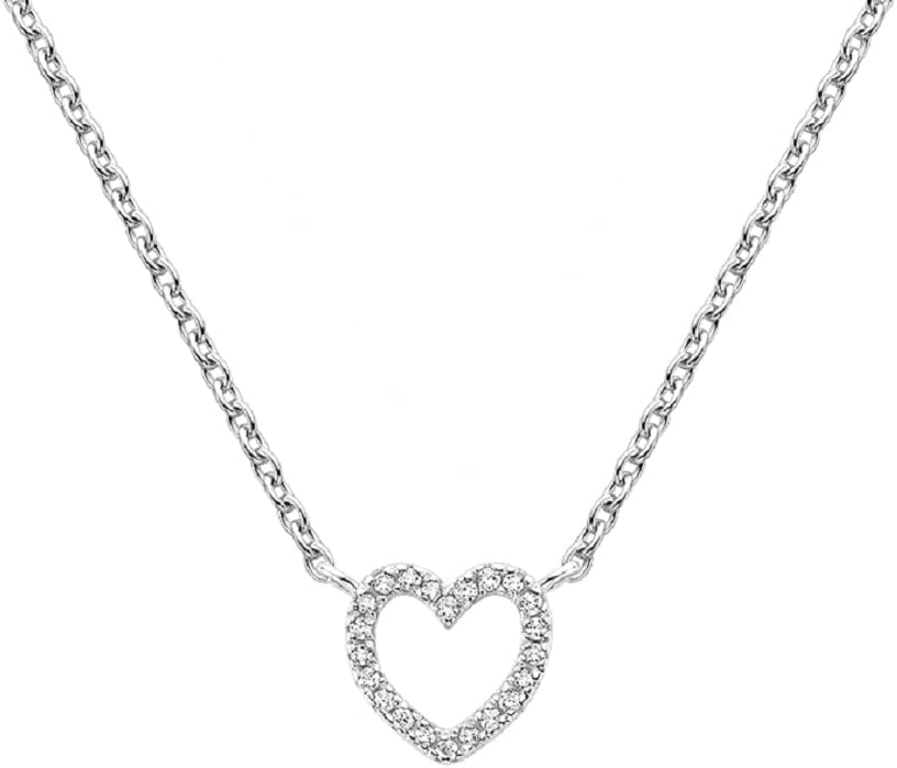 ERAA Jewel 1 CT Round Colorless Moissanite Engagement Pendant, Wedding Bridal Pendant, Eternity Sterling Silver Solid Diamond Solitaire -Prong Anniversary Promise Gift for Her