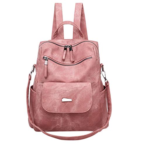 Seaintheson Women Backpack,Casual Leather Backpack Travel PU Leather Purse Waterproof Nylon Anti-theft Mini
