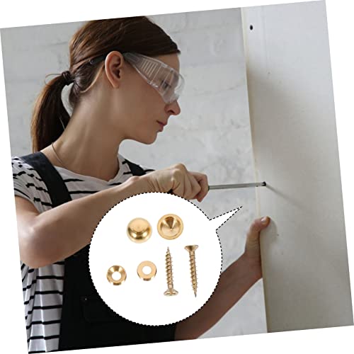 OUNONA 16 piezas tornillos de fijación para vidrio, clavos decorativos resistentes a la corrosión para hogar y oficina miniatura 7