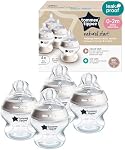 Tommee Tippee Démarrage naturel anti-colique 5 oz BPA Bouteilles pour bébés gratuites, 0+ Mois, Slow Flow Breast-like Nipple, auto-stérilisant, conçu pour la transition sans soudure entre la bouteille et le sein, 4