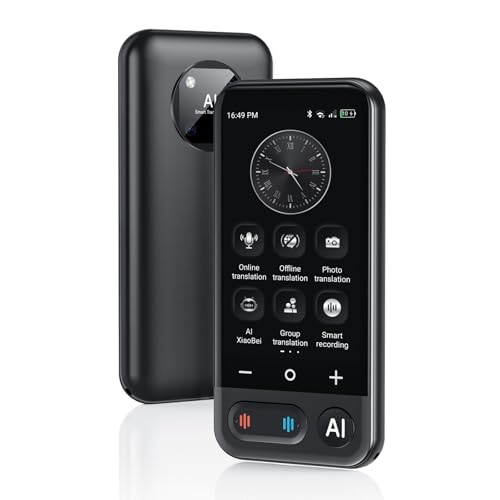 AI Language Translator Device, Two Way Real time Translator Device 2026 Upgraded ChatGPT, 150 Languages Voice Translator Support Online/Offline/Group/AI/Phone Translation for Travel Business