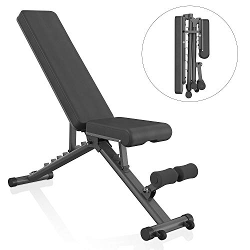BARWING YouTen 4way Adjustable Bench Full Body Workout Decline/Flat/Incline Bench for Home Gym Black