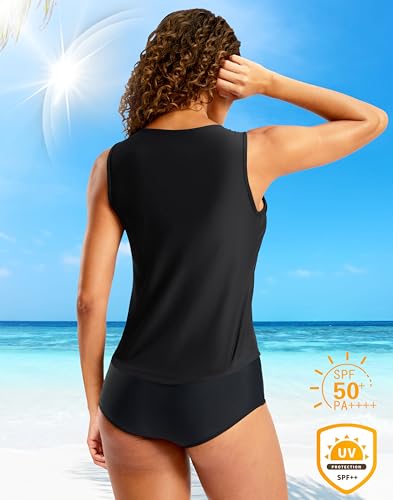G Gradual Tankini Tops for Women High Neck Swimsuits Swim Top Modest Bathing Suit Swimwear Tank Top only No Bottom3