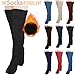 Thigh High Fuzzy Socks for Women Over The Knee High Winter Long Slipper Stockings Cozy Home Sleeping Plush Socks Navy