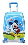 Teleskopgriff McQueen Elsa Anna Barbies Micky Maus Minnie Minion Spiderman Kinder Urlaub Reise Charakter Koffer Gepäck Trolley Tasche Grün siehe abbildung 45,7 cm