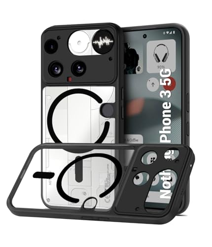 Image of KAPAVER Essential Back Cover Case Compatible with(Nothing Phone 3 - Magnetic Black (PC+TPU) (Nothing Phone 3 - Magnetic Black)