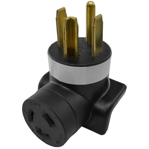Conntek 30 Amp 4-Prong Dryer Wall Outlet (NEMA 14-30) to 30 Amp 3-Prong (NEMA L6-30R) Adapter