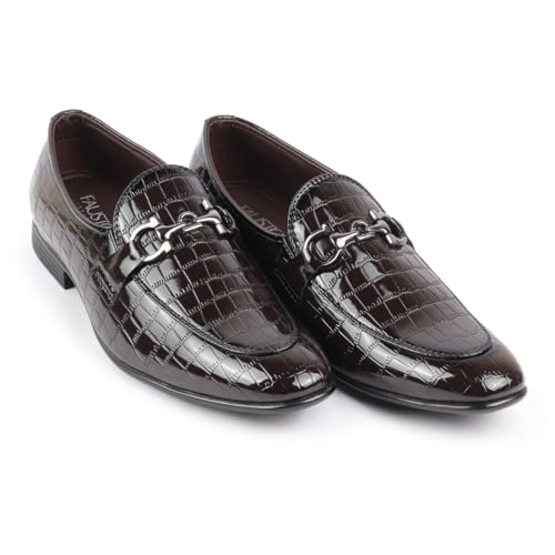 Image of FAUSTO Men Party Formal Slip On Loafer Shoes