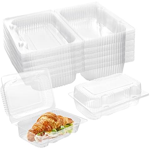 TOFLEN Disposable Food Containers with Clear Lids (40 Pack) Cover