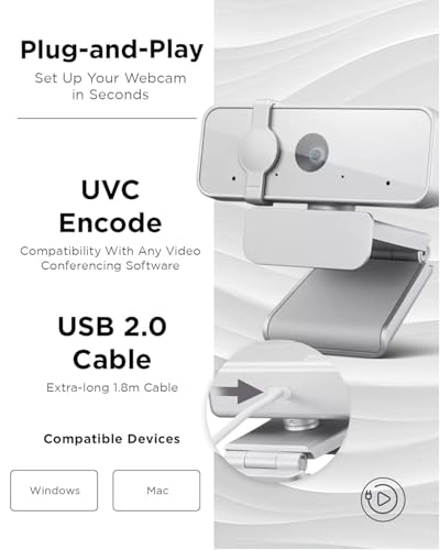 Len0v0 300 FHD Webcam with Full Stereo Dual Built-in mics | FHD 1080P 2.1 Megapixel CMOS Camera |Ultra-Wide 95° Lens, 4X Digital Zoom | 360... - Image 4