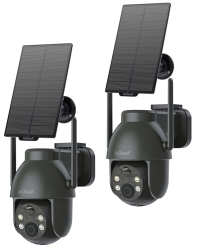 ieGeek 3MP Outdoor WiFi Surveillance Camera Solar with Battery Wi...
