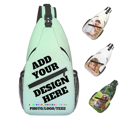 Custom Sling Bag Customized bags Personalized Shoulder Daypacks Crossbody Bags Customize Image Logo Text Sling Shoulder Backpack