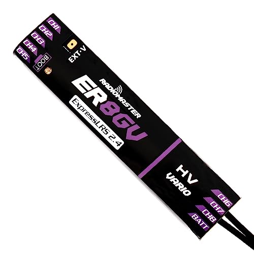 RadioMaster ER8GV 2.4ghz PWM ExpressLRS 8 Channel Receiver for Glider (ER8-GV)