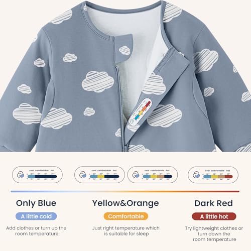 Image of kaiya baby Unisex Sleeping Bag for Babies and Toddlers 2.5 Tog Sleep Sack, Long Sleeve Sleep Sack, Wearable Blanket Baby