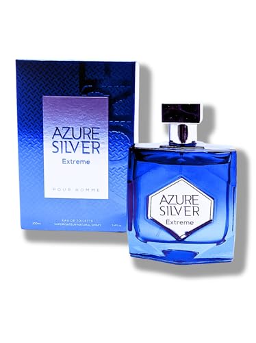 Generic AZURE SILVER EXTREME POUR HOMME designer EDT EAU DE TOILETTE 3.4 FL. OZ.100ml. Citrus Aromatic fragrance for Men.