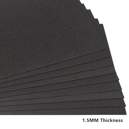 Jtnohx Eva Foam Sheets, 17.78×28.7cm Craft Foam Board, 9 Pcs Colour Eva for Crafts Thin DIY Material for Art and Scrapbooking(Black) - Image 3