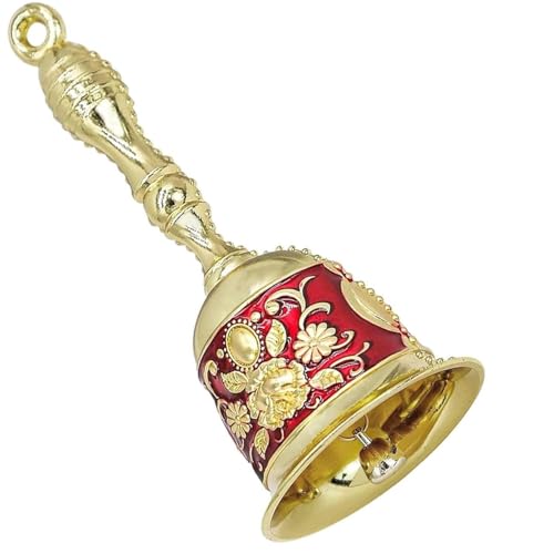 Weihnachtsglocke Handglocke Tischglocke handglocke, Glocken Weihnachten Weihnachtsdeko weihnachtsklingel, Weihnachtsglocken für Restaurant Hotel, Geschäfte, Training von Haustieren (Reddish Gold)