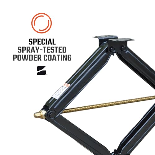 Image of Bastion Distribution Two New 30 inch Scissor Jacks with Crank Handle | 5000lbs Capacity | 5-30 inch Height | Spray-Tested Powder Coated | BJ-5000MSJ30