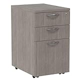 Alera Alera Valencia Series Mobile Pedestal File, Left/Right, 3-Drawer: Box/Box/File, Legal/Letter, Gray, 15.88 x 20.5 x 28.39