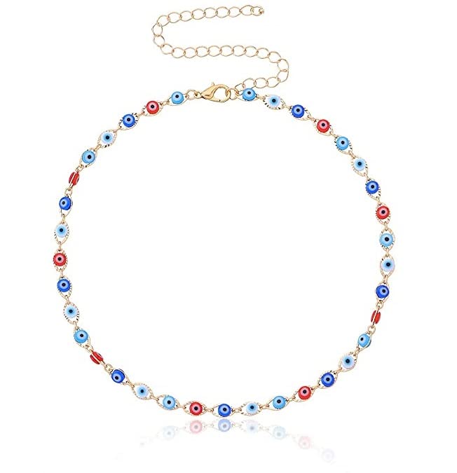 See full amazon price history chart for El Regalo Evil Eye Choker Necklace - Enameled Fashion Evil Eye Choker Necklace for Teen Girls & Women (Oval Evil Eye) El Regalo Evil Eye Choker Necklace - Enameled Fashion Evil Eye Choker Necklace for Teen Girls & Women (Oval Evil Eye) (B09SM521G1) Amazon Price History, Amazon Price Tracker