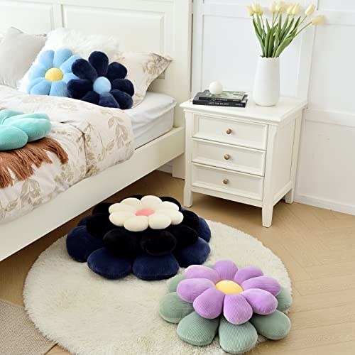 Sioloc Flower Pillow,Flower Shaped Throw Pillow Butt Cushion Flower Floor Pillow,Seating Cushion,Cute Room Decor & Plush Pillow For Bedroom Sofa Chair(White,15.7" ), 1 Count (Pack Of 1) #TOP6