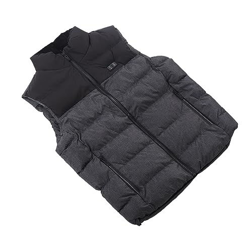 Chaleco calefactor eléctrico gris 3XL de 15 zonas para invierno 3