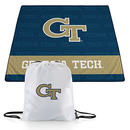 Picnic TIME NCAA Georgia Tech Yellow Jackets Impressa Picnic Blanket, Lightweight Beach Blanket, Machine Washable, Outdoor Blanket, (Navy Blue and Gold), 60 x 50