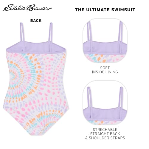 Image of Eddie Bauer Girls' UPF 50+ Scoop-Neck Stretchable One-Piece Swimsuit