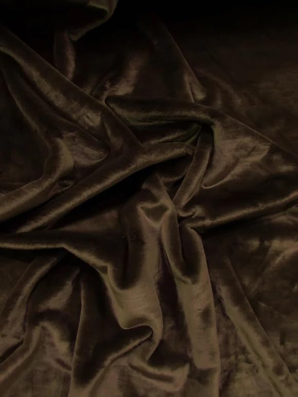 Half Shag Faux Fur Fabric (Beaver)(Knit Backing) Sold by The Yard DIY Coats Costumes Scarfs Rugs Accessories Fashion (Black)