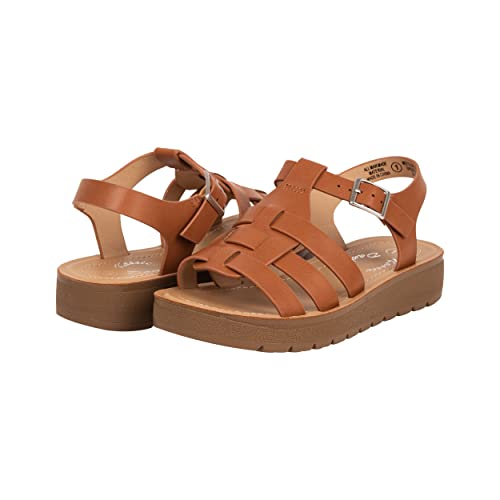 Girls Platform Fisherman Sandals with Buckle Strap Caged Toe Design Comfortable Summer Shoes for Casual or Dress Wear - MARTIN4