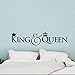 Adesivi murali in vinile decorazione murale Adesivi fai da te re e regina corona decalcomania regalo coppia camera carta da parati 36x148 cm