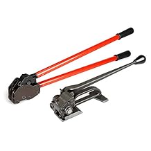 IDL Packaging PRO Strapping Tool Set for 3/4" to 1 1/4" Steel Strapping Heavy-Duty Tensioner and Sealer for Metal Banding Packaging Strapping Tool Kit to Secure Heavy Packages