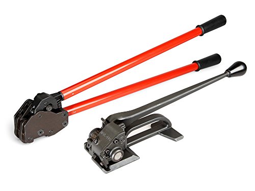 IDL Packaging PRO Strapping Tool Set for 3/4" to 1 1/4" Steel Strapping – Heavy-Duty Tensioner and Sealer for Metal Banding – Packaging Strapping Tool Kit to Secure Heavy Packages