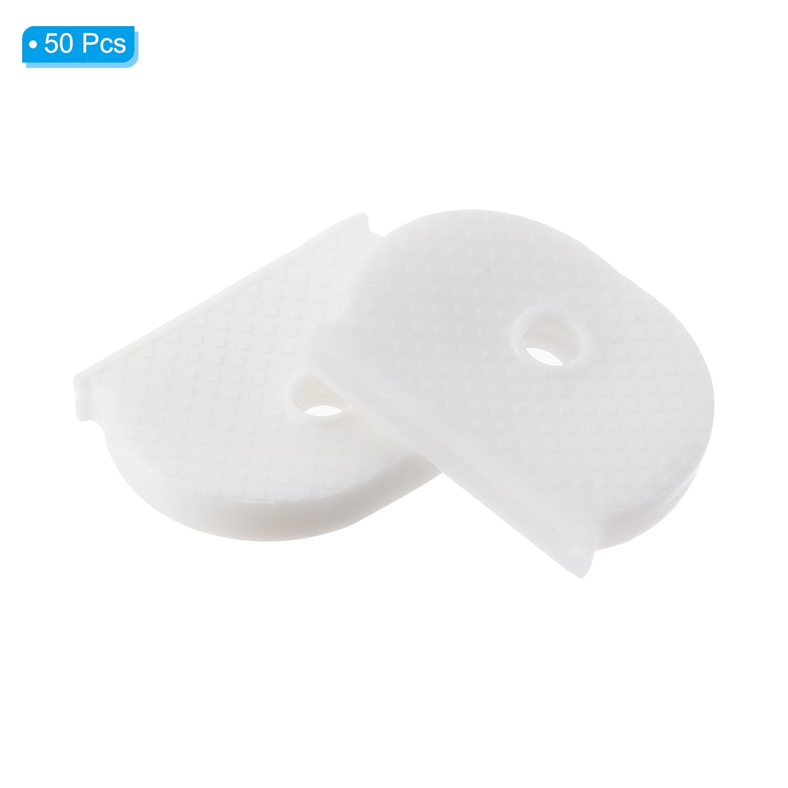 PATIKIL Key Cap Cover Tags, 50Pcs Keys Identifier Label ID Silicone Sleeve for House Apartment Organization White - Image 3