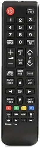Replacement Smart TV Remote Control Compatible With Samsung TV,With Universal Functions, LED TV Compatible, Black.